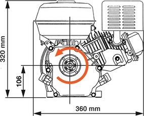 Βενζινοκινητήρας 6,5 HP 4,8 kW Μαύρος