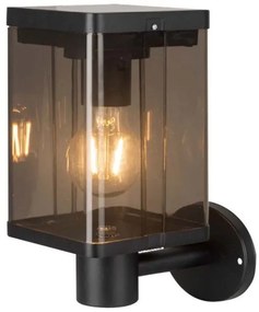 Ηλιακό Επιτοίχιο Φωτιστικό Κήπου LED 2.5W 100lm IP54 με Αισθητήρα Μικροκυμάτων Θερμό Λευκό Μαύρο 23010 VTAC-23010-Μαύρο 23010