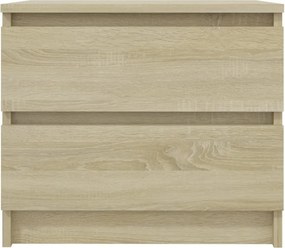 vidaXL Κομοδίνο Sonoma Δρυς 50 x 39 x 43,5 εκ. από Επεξ. Ξύλο