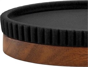 ΑΞΕΣΟΥΆΡ ΜΠΆΝΙΟΥ SOAP HOLDER PLAIN POLYRESIN ACACIA NIAGARA NOIR DO