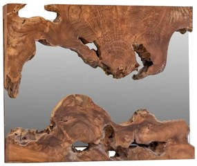 Καθρέπτης HM9361 62x62x5cm Από Μασίφ Ξύλο Τeak Natural Ξύλο,Γυαλί
