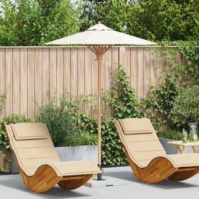 vidaXL Ομπρέλα Κήπου Κρεμ λευκό 150 x 150 x 210 εκ. Μπαμπού