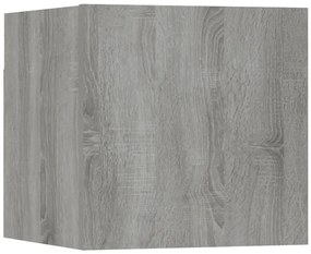 vidaXL Έπιπλα Τηλεόρασης Επιτοίχια 8 τεμ. Γκρι Sonoma 30,5x30x30 εκ.