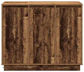 vidaXL Πλευρικό Τραπέζι LED Παλιό ξύλο 90 x 32 x 75 εκ.