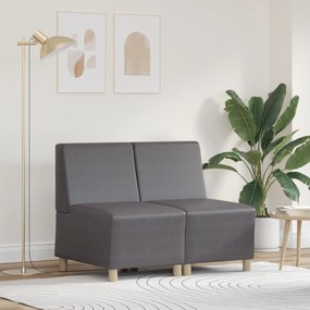 vidaXL Καναπέδες 2 pcs Γκρι 55 x 74 x 82 εκ. Τεχνητό δέρμα