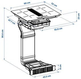 FÖRDELAKTIG επαγωγική εστία/ενσωματωμένος απορροφητήρας/IKEA 500, 60 cm 405.158.65