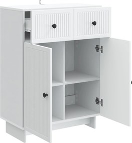 vidaXL Πλαϊνό γραφείο Λευκό 66 x 34,5 x 90 εκ Επεξεργασμένο Ξύλο