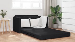 vidaXL Καθιστικός Καναπές Κρεβάτι 2 σε 1 Μαύρος 124x71x78 εκ Ψεύτικο Δέρμα