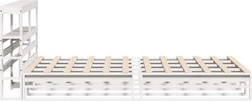 vidaXL Σκελετός Κρεβ. Χωρίς Στρώμα Λευκό 150x200 εκ Μασίφ Πεύκο