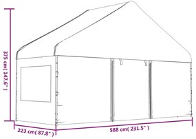 ΚΙΟΣΚΙ ΜΕ ΤΕΝΤΑ ΛΕΥΚΟ 6,69 X 5,88 X 3,75 Μ. ΑΠΟ ΠΟΛΥΑΙΘΥΛΕΝΙΟ 3155495