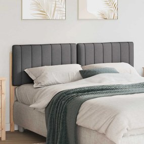 vidaXL Ταπετσαρισμένο κεφαλάρι με κεφαλάρι Καφέ και Σκούρο Γκρι 150 cm