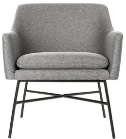 Πολυθρόνα DKD Home Decor Μαύρο Ανοιχτό Γκρι Μέταλλο 66 x 62 x 76,5 cm
