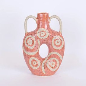 Βάζο Κεραμικό 752-20337 20,5x7,2x31cm Pink-Beige Estheti Home Ceramic