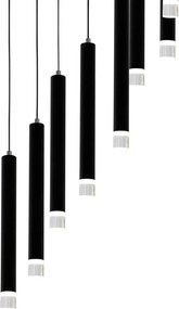 LED Κρεμαστό Φωτιστικό Carbon 12W Ø45cm Μαύρο
