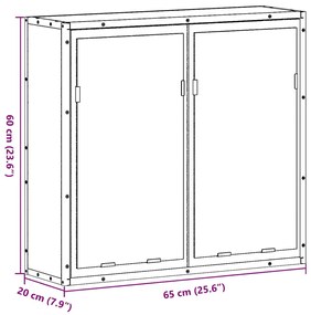 ΚΑΘΡΕΦΤΗΣ ΜΠΑΝΙΟΥ ΜΕ ΝΤΟΥΛΑΠΙ ΜΑΥΡΟΣ 65X20X60 ΕΚ. ΕΠΕΞ. ΞΥΛΟ 849254