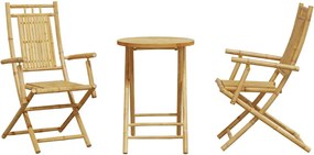 vidaXL Σετ Επίπλων Bistro 3 Τεμαχίων από Μπαμπού
