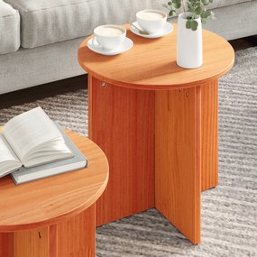 vidaXL Τραπεζάκι σαλονιού 2 pcs Καστανό 41.5 x 41.5 x 41 εκ.