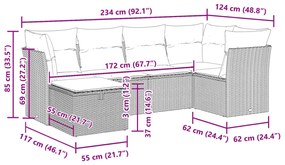 ΣΑΛΟΝΙ ΚΗΠΟΥ 6 ΤΕΜΑΧΙΩΝ ΑΠΟ ΓΚΡΙ ΣΥΝΘΕΤΙΚΟ ΡΑΤΑΝ ΜΕ ΜΑΞΙΛΑΡΙΑ 3325286