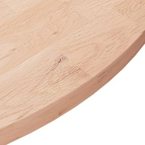 vidaXL Επιφάνεια Τραπεζιού Στρογγυλή Ø60x2,5 εκ. Μασίφ Ξύλο Δρυς