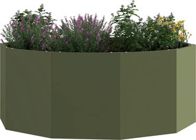 vidaXL Γλάστρα Ελιά Πράσινη 90 x 90 x 35 εκ Ατσάλι