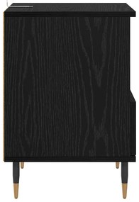 vidaXL Κομοδίνο Μαύρη Οξυά 40 x 35 x 50 εκ. Επεξεργασμένο ξύλο