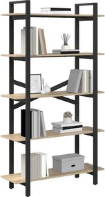 vidaXL Ράφι Βιβλίων Δρύς Sonoma 100 x 33,5 x 178 εκ Επεξεργασμένο ξύλο