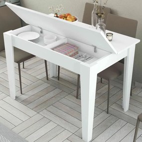Stewehome Τραπέζι κουζίνας Λευκό / Δρυς 110x72x75 cm