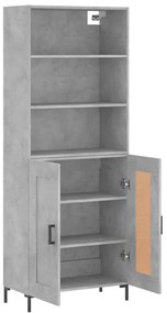 vidaXL Ντουλάπι Γκρι Σκυροδέματος 69,5x34x180 εκ. Επεξεργασμένο Ξύλο