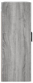 vidaXL Ντουλάπια Τοίχου 2 τεμ. Γκρι Sonoma 69,5 x 34 x 90 εκ.