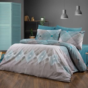 Σεντόνια Υπέρδιπλα (Σετ 220x240) Dimcol Καλλιρόη 605 Grey-Petrol