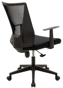 Καρέκλα γραφείου διευθυντή Ghost pakoworld με ύφασμα mesh χρώμα μαύρο - Ύφασμα -  069-000008