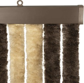 vidaXL Κουρτίνα εντόμων Chenille Σκούρο καφέ και μπεζ 56 x 200 cm