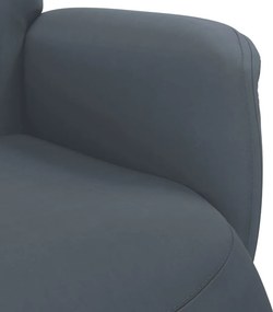 vidaXL Πολυθρόνα Relax Σκούρο Γκρι Βελούδινη με Υποπόδιο