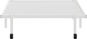 vidaXL Πλαίσιο κρεβατιού χωρίς στρώμα Πτυσσόμενο λευκό Ατσάλι