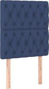 vidaXL Κρεβάτι Boxspring με Στρώμα &amp; LED Μπλε 80x200 εκ. Υφασμάτινο