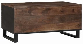 vidaXL Τραπεζάκι σαλονιού Καφέ και Μαύρο 80 x 50 x 40 cm