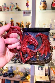Stewehome Κούπα με θέμα δράκου με 3D σχέδιο από κεραμικό και πολυεστέρα Πολύχρωμο