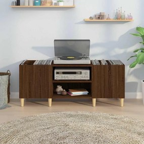 vidaXL Δισκοθήκη Καφέ Δρυς 121 x 38 x 48 εκ. από Επεξεργασμένο Ξύλο
