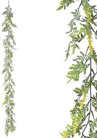 MarHome ΓΙΡΛΑΝΤΑ ΠΡΑΣΙΝΑΔΑΣ ME ΚΙΤΡΙΝΑ ΑΝΘΑΚΙΑ - Υ150cm 3/36ΚΙΒ  00-40002-3