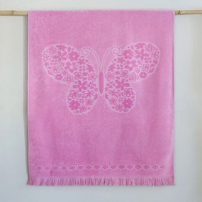 Πετσέτα Θαλάσσης Παιδική Anabella Jacquard Pink Nima Θαλάσσης 70x140cm 100% Cotton