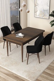 Dining Table &amp; Chairs Set (5 Pieces) Arp - Baroque, Black Baroque
Black