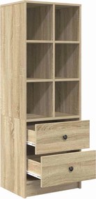 vidaXL Highboard με συρτάρι Δρύς Sonoma 45,5 x 34 x 127 εκ