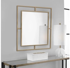 Καθρέφτης τοίχου Corner Megapap αλουμινίου χρυσό 58,6x2x58,6εκ GP037-0006,2-GP037-0006,2-Χρυσό GP037-0006,2