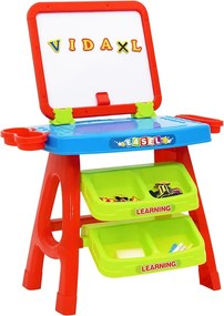 vidaXL Παιδικό Καβαλέτο και Γραφείο Εκμάθησης Σετ Παιχνιδιού 3 σε 1