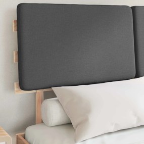 vidaXL Σκελετός Κρεβατιού με Επενδεδυμένο Κεφαλάρι Σκούρο Γκρι