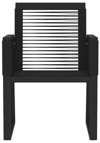 vidaXL Σετ Τραπεζαρίας Κήπου 5 Τεμαχίων Μαύρο