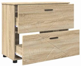 vidaXL Ντουλάπι Μπάνιου με συρτάρι Sonoma Δρυς 76,5 x 35 x 64 εκ