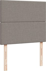 vidaXL Κρεβάτι Boxspring με Στρώμα Taupe 120x190 εκ. Υφασμάτινο