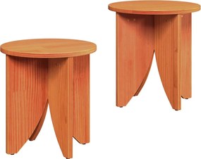 vidaXL Τραπεζάκι σαλονιού 2 pcs Κερωτό καφέ