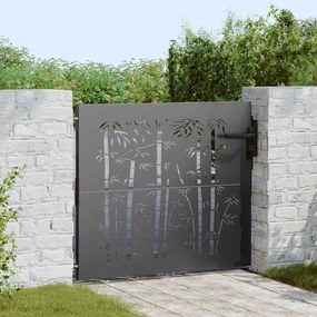 vidaXL Πύλη Κήπου 85 x 100 cm Ατσάλι με Επικάλυψη Πούδρας Μαύρο